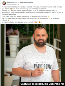 Ligia Gheorghe i-a făcut urări, public, în 2021, lui Ștefan Godei, cu ocazia zilei de naștere.