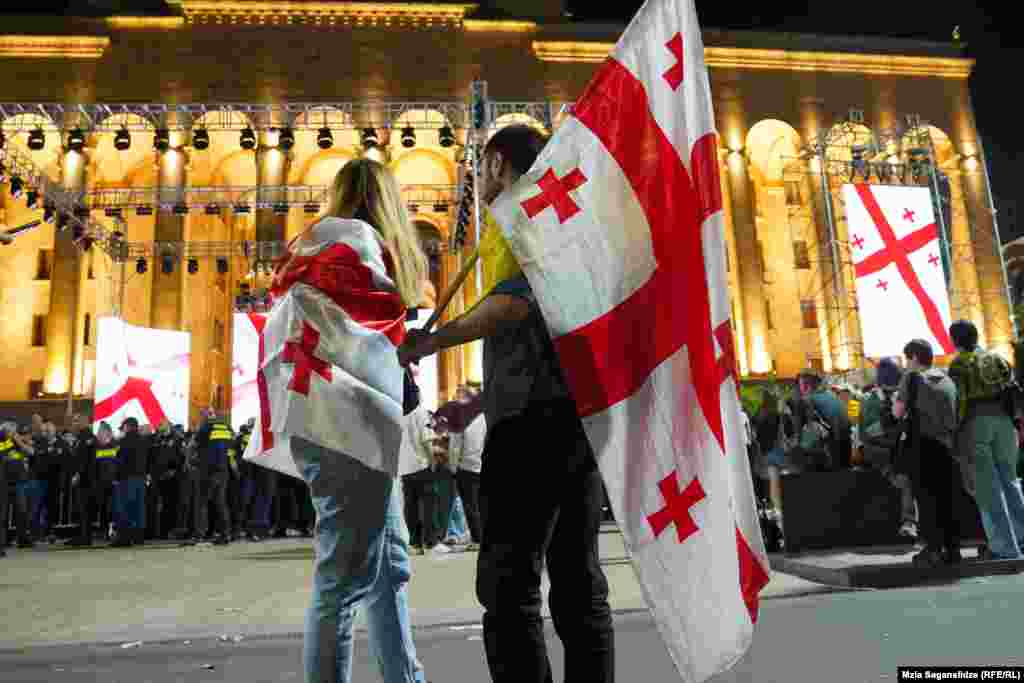 The protests were a continuation of several weeks of rallies led by opposition parties and activist groups against the parliament&rsquo;s advancement of the controversial draft law, which was passed in a first reading on April 17.&nbsp;