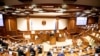Președintele Radei Supreme a Ucrainei, Ruslan Stefanciuk, susține un discurs în ședința plenară a Parlamentului Republicii Moldova, 30 noiembrie. 