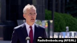Ուկրաինա - ՆԱՏՕ-ի գլխավոր քարտուղար Յենս Ստոլտենբերգը ելույթ է ունենում Կիևում, 29-ը ապրիլի, 2024թ.