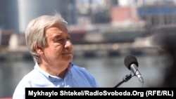 Generalni sekretar Ujedinjenih nacija Antonio Gutereš u Odesi, 19. avgust 2021.