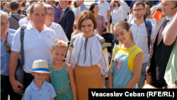 Președinta Republicii Moldova Maia Sandu la sărbătorirea Zilei Independenței, 27 august 2022.