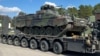 Vehicul blindat german Marder la baza militară Rukla, Lituania, 22 aprilie 2022.