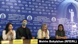 Журналист, белсенділер Қаңтар бойынша айыпталған белсенді Әйгерім Тілеужанды босатуды талап етті. Алматы, 26 желтоқсан 2022 жыл.