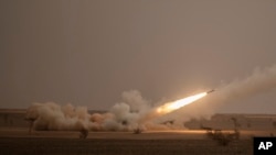 Sistemet HIMARS, që SHBA-ja i ka dërguar më herët Ukrainës. 