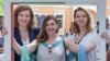 Ministarka za evropske integracije Jovana Marovic, Oana Christina Popa, šefica Delegacije Evropske unije u Crnoj Gori i Nina Drakić, šefica Privredne komore , 28. maj 2022.