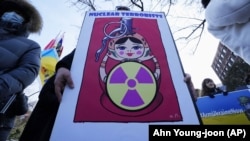 Protest protiv Rusije zbog invazije na Ukrajinu, Seul, Južna Koreja, 29. januar 2023.