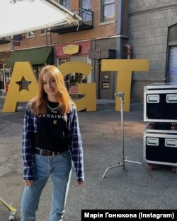 Maria Honjukova u studiju America's Got Talent u Sjedinjenim Državama.