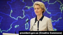 Ursula fon der Lajen na konferenciji za novinare nakon samita EU-Ukrajina, Kijev, 3. februar 2023.