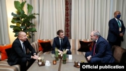 Ալիև-Մակրոն-Փաշինյան հանդիպում Բրյուսելում, 15-ը դեկտեմբերի, 2021թ․