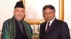 Presidents Karzai (left) and Musharraf in mid-February
