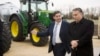 Orbán Viktor miniszterelnök (j) és Mészáros Lőrinc (Fidesz-KDNP) felcsúti polgármester a Búzakalász 66 Felcsút Kft. bányavölgyi mangalicatelepének avatásán a Fejér megyei Alcsútdobozon 2014. november 18-án.
