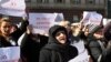 Антиправительственная демонстрация албанских женщин в День 8 марта