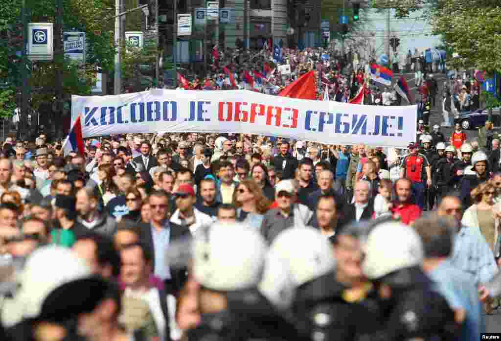 Srbija - Protestni marš u Beogradu, 22. april 2013.
