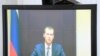 Միխայիլ Դեգտյարյովը տեսակապով զրուցում է Վլադիմիր Պուտինի հետ, Կերչ, Ղրիմ, 20 հուլիսի, 2020թ. 