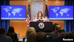 Briefing de presă condus de Tammy Bruce la Departamentul de Stat din Washington (fotografie de arhivă)