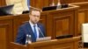 Directorul Serviciului de Informații și Securitate (SIS), Alexandru Musteața, prezintă raportul privind imixtiunea externă în procesele electorale din R. Moldova în plenul Parlamentului din 12 decembrie.