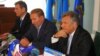 Леонід Кучма та Олександр Кваснєвський під час відкриття форума