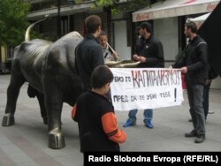 U subotu su protestovali i građani Makedonije, Skoplje, 15. oktobar 2011.