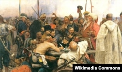 Zaporojenii îi scriu o scrisoare sultanului turc (1880-1891), tablou de pictorul ucrainean Ilia Repin