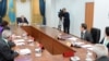 Кандидат в президенты и действующий президент Казахстана Нурсултан Назарбаев в Центральной избирательной комиссии в день сдачи экзамена на знание государственного языка. Астана, 11 марта 2015 года.