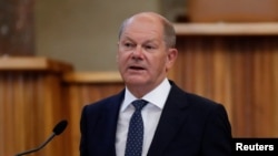 Nemački kancelar Olaf Šolc u poseti je Pragu u Češkoj republici 29. avgusta 2022. 
