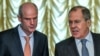 Міністр закордонних справ Нідерландів Стеф Блок на зустрічі з міністром закордонних справ Росії Сергієм Лавровим 13 квітня 2018 року