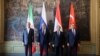 Հոսեյն Ամիր Աբդոլահիանը, Սերգեյ Լավրովը, Ֆեյսալ ալ-Միկդադին և Մևլյութ Չավուշօղլուն, Մոսկվա, 10 մայիսի, 2023թ.