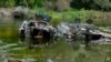 Vehicule blindate ale armatei ruse au fost capturate de armata ucraineană în regiunea Harkov, 11 septembrie 2022.