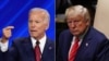 (COMBO) This combination of file pictures created on September 24, 2019 shows Democratic presidential hopeful former Vice President Joe Biden speaking during the third Democratic primary debate of the 2020 presidential campaign season at Texas Southern Un