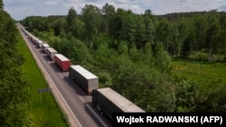 Грузавыя перавозкі паміж Польшчай і Беларусьсю. Ілюстрацыйнае фота