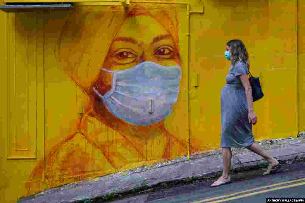 Një grua shtatzënë në Hong Kong.