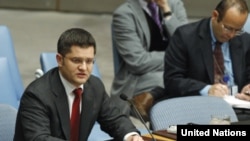 Ministar spoljnih poslova Srbije Vuk Jeremić na sednici Saveta bezbednosti o situaciji na Kosovu 17. juna 2009. godine 