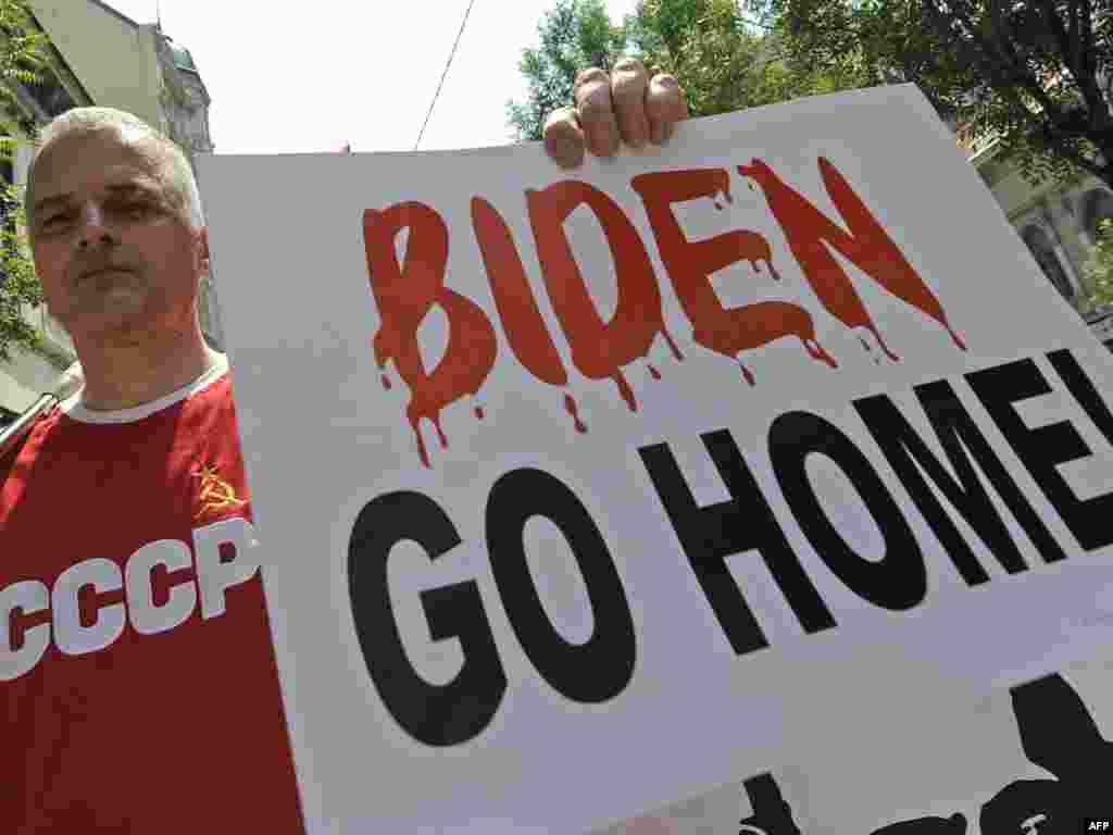 Protesti u Beogradu - Protesti protiv Bajdenove posete.