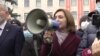 Protest în fața Parlamentului de la Chișinău: Maia Sandu