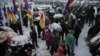 Первый отклик в республике – пикет в знак протеста против общения осетин с Патриархом у здания Югоосетинского университета