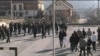Учиници во училишниот двор на гимназијата ,,Свети Наум Охридски"