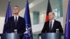 Cancelarul german Olaf Scholz și Secretarul General NATO, Jens Stoltenberg la conferința de presă comună de la Berlin, 9 noiembrie 2023.