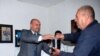 Министерот за труд и социјална политика Џелал Бајрами на отворањето на Народна кујна во Дебар во 2008 