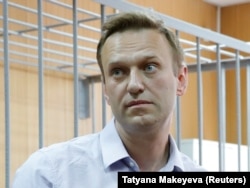 Russian opposition leader Aleksei Navalny in court earlier this month.