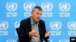 Comisarul general al UNRWA, Philippe Lazzarini, la deschiderea Forumului Global pentru Refugiați, la Geneva, Elveția, 13 decembrie 2023. 