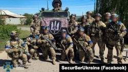 Soldați ucraineni în Kupiansk, septembrie 2022