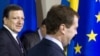 Швеція - Голова ЄК Жозе Мануель Баррозу (ліворуч) і російський президент Дмитро Медведєв на саміті «Росія – ЄС» в Стокгольмі, 18 листопад 2009 року.