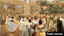 Bal la Palatul imperial Hofburg din Viena, tablou de Wilhelm Gause (1900).