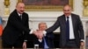 Ильхам Алиев, Дональд Трамп и Никол Пашинян (8 августа)