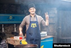 Переселенець із Криму у Львові. Лютий 2015 року