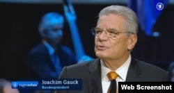 Președintele Joachim Gauck în știrile TV de astăzi la Leipzig