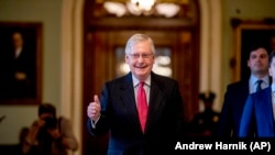 Liderul republicanilor din Senat, MItch McConnell, Washington, martie 2020.