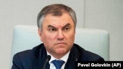 Predsednik ruske Državne dume Vjačeslav Volodin. Fotografija: 19. April 2017. 