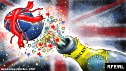 Ukraine -- Political caricature. Brexit
